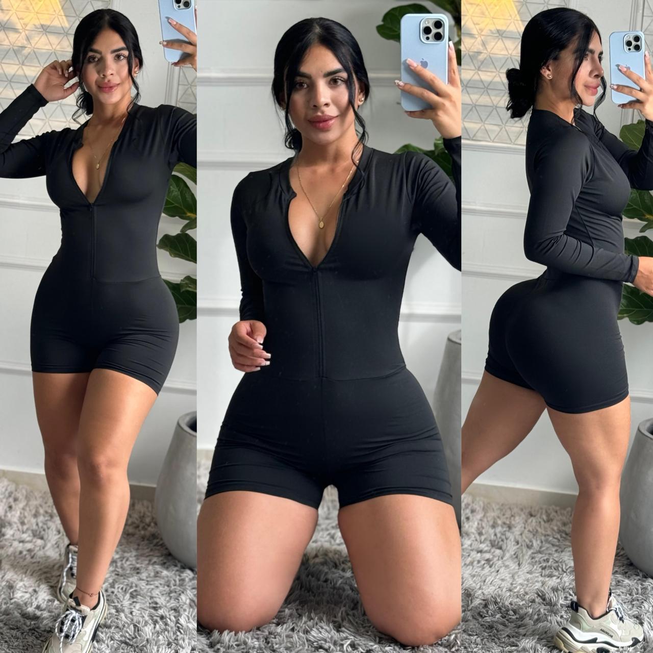 Enterizo Corto Manga Larga