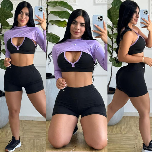 Conjunto Deportivo Corto 3 Piezas Chaqueta