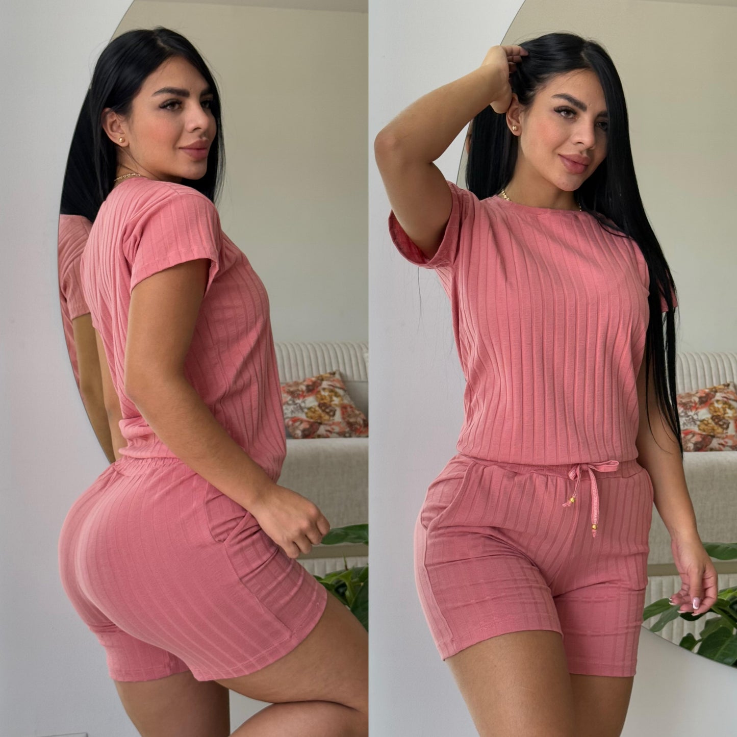 Conjunto Sport Short y Camiseta Rib